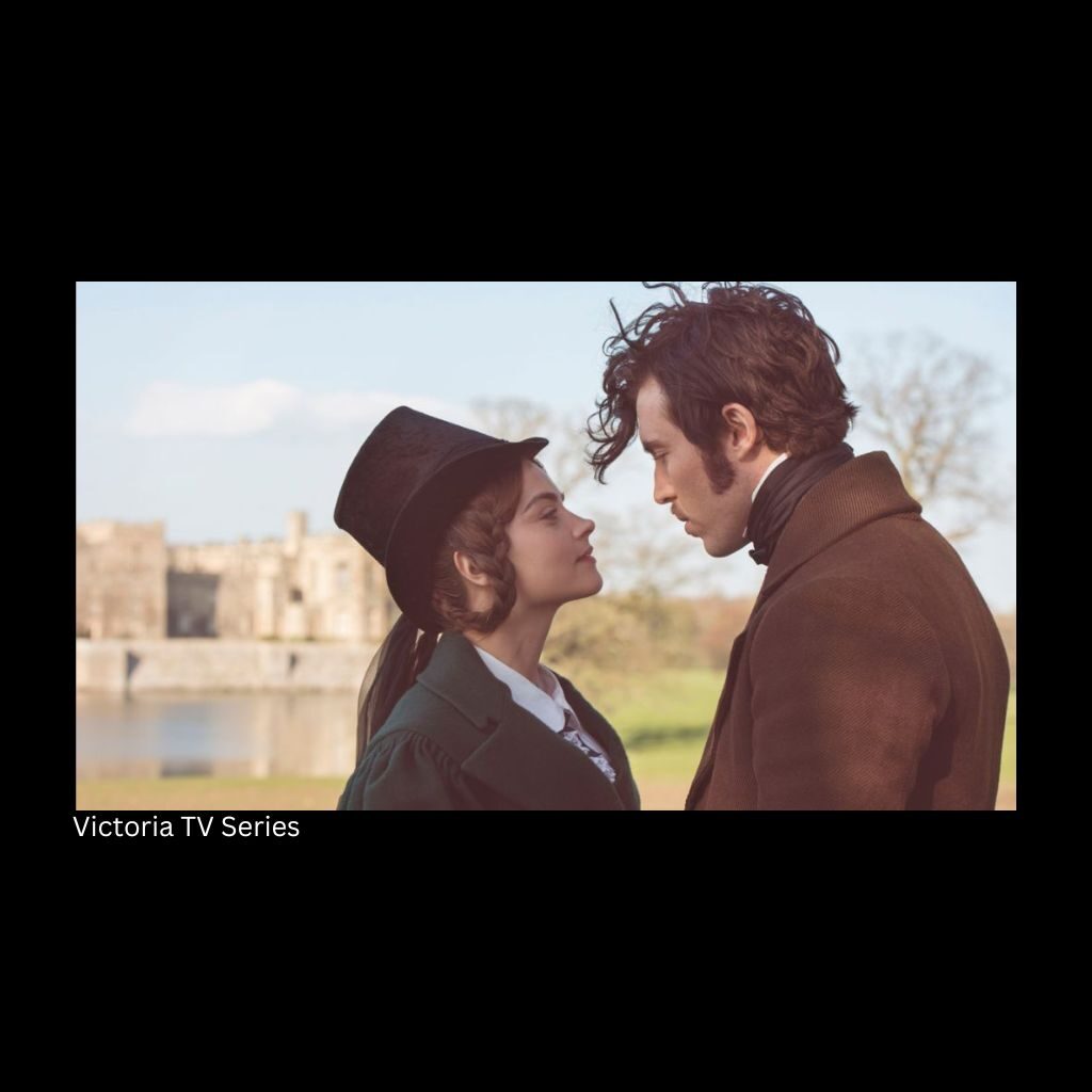 Victoria TV Series, Queen Victoria and Prince Albert looking at each other