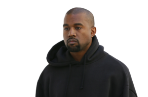 Kanye West, Ye, wearing black hoodie